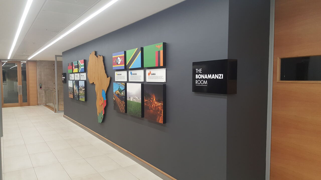 Bonamanzi interior wayfinding signage