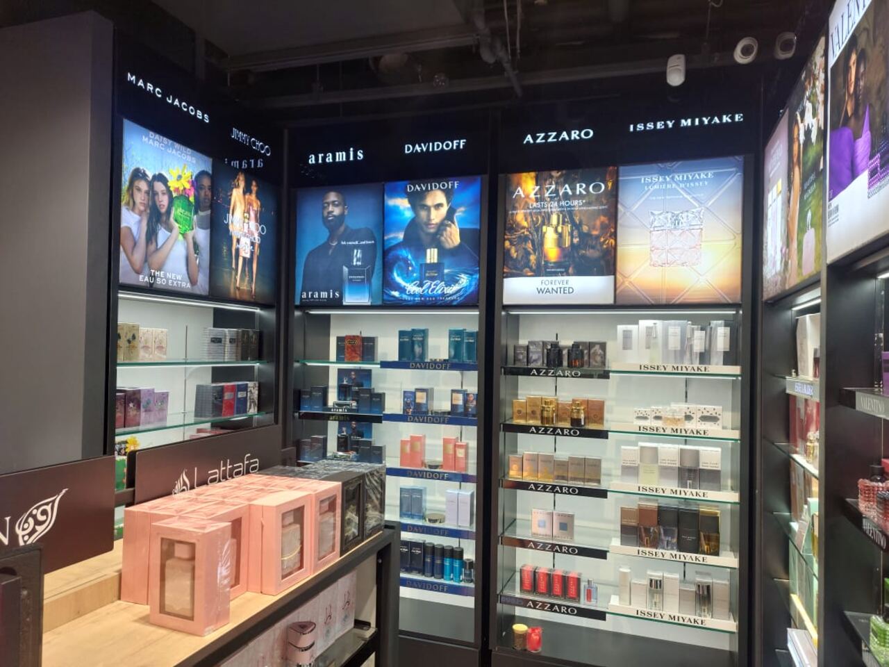 Fragrance hall illuminated brand signage